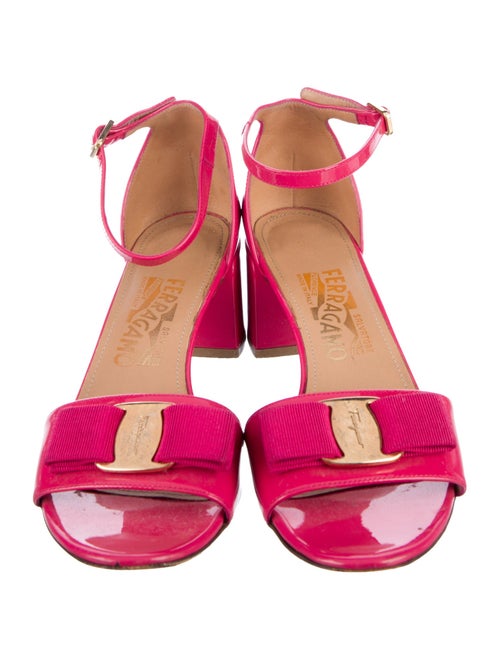 Salvatore Ferragamo Vara Bow Accent Patent Leather Sandals