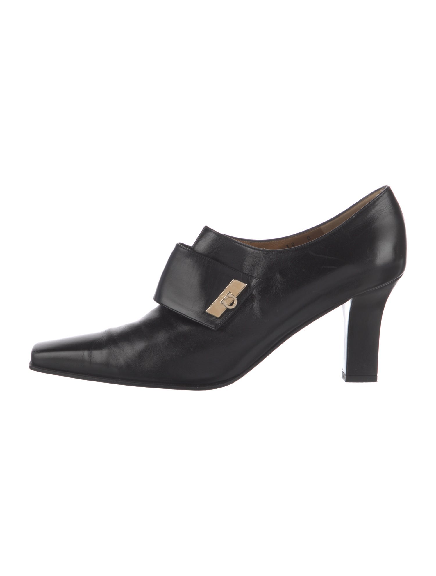 Salvatore Ferragamo Signature Logo Leather Pumps