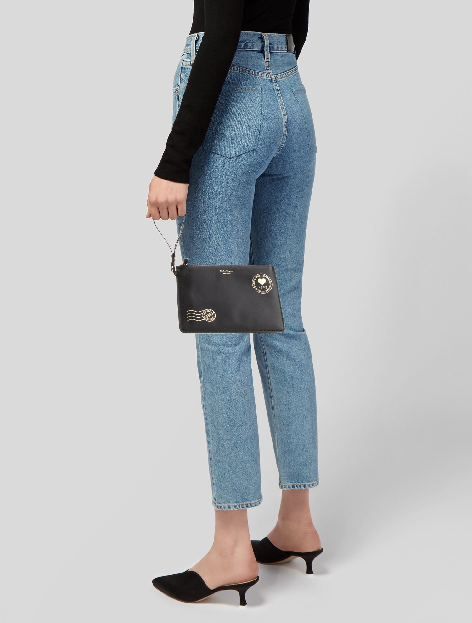 Salvatore Ferragamo Leather Clutch