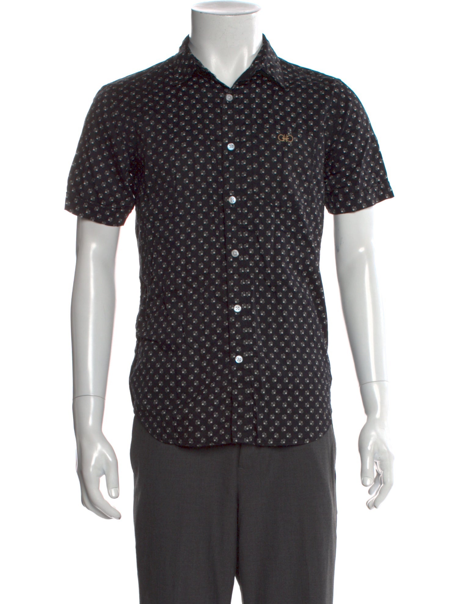 Salvatore Ferragamo Gancio Logo Printed Shirt