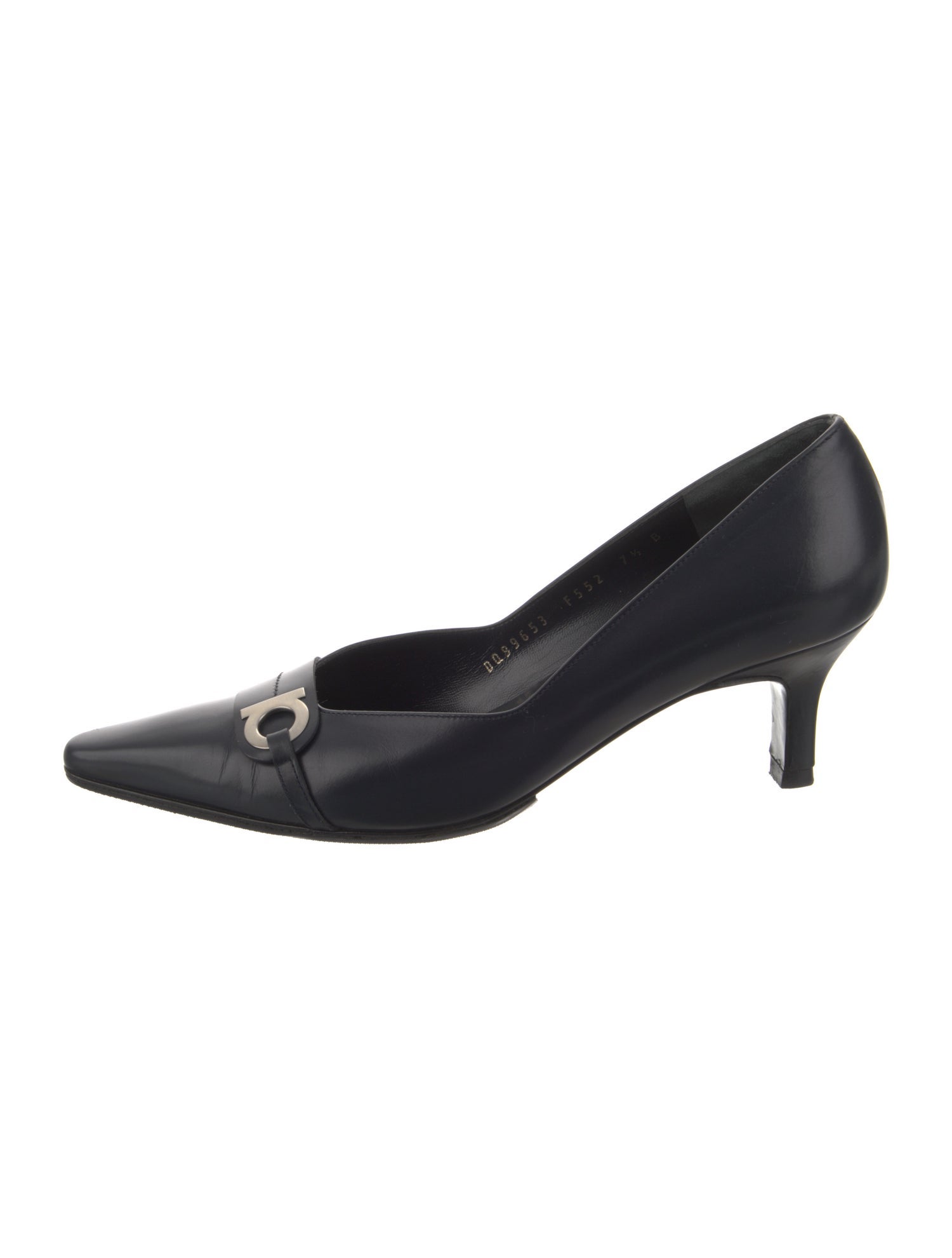 Salvatore Ferragamo Gancini Logo Leather Pumps