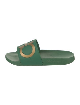 Salvatore Ferragamo Rubber Graphic Print Slides