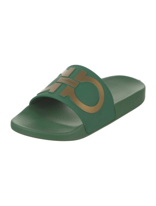 Salvatore Ferragamo Rubber Graphic Print Slides