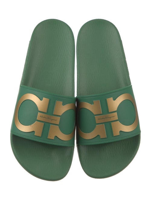 Salvatore Ferragamo Rubber Graphic Print Slides