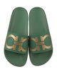 Salvatore Ferragamo Rubber Graphic Print Slides