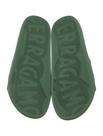 Salvatore Ferragamo Rubber Graphic Print Slides