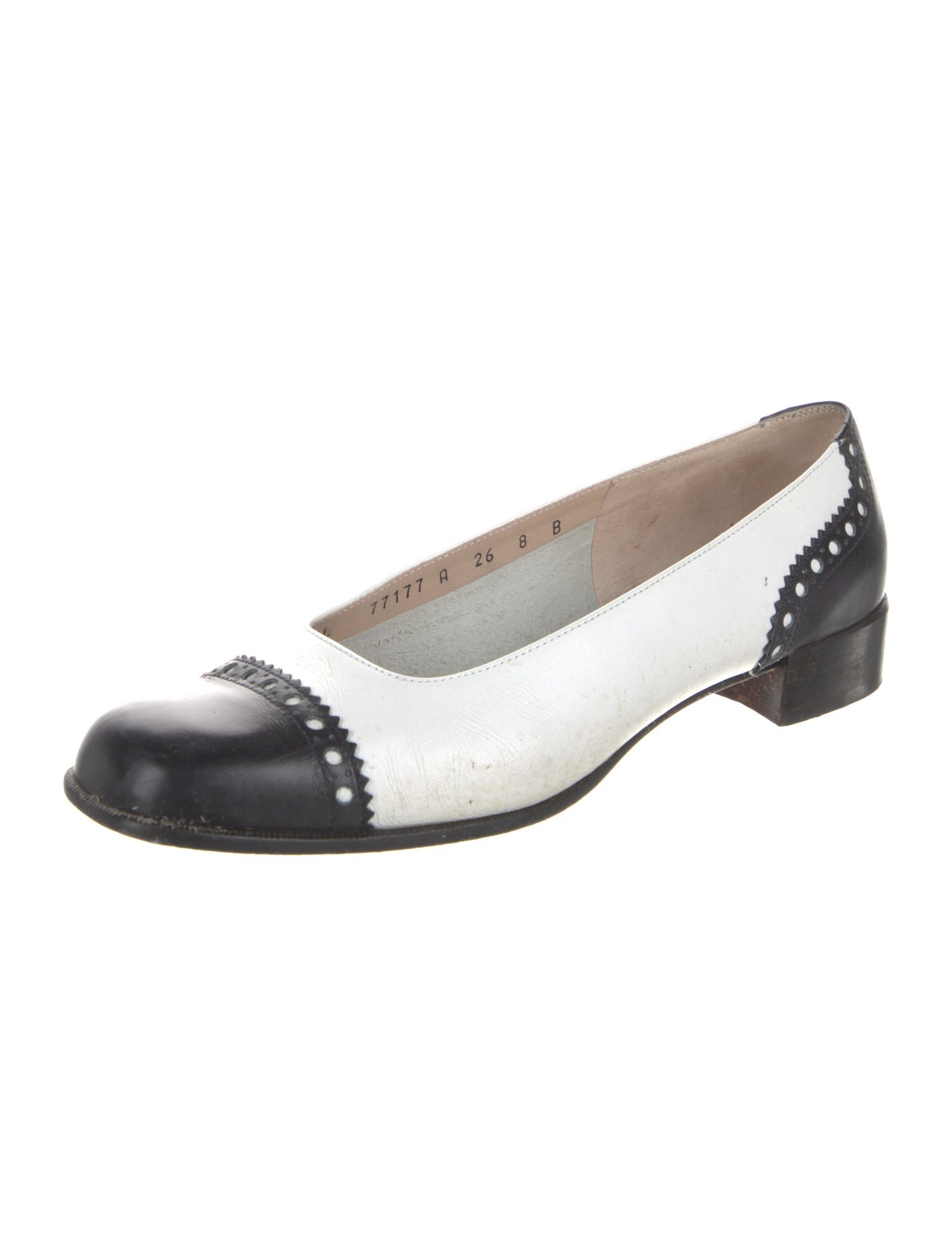 Salvatore Ferragamo Leather Colorblock Pattern Pumps