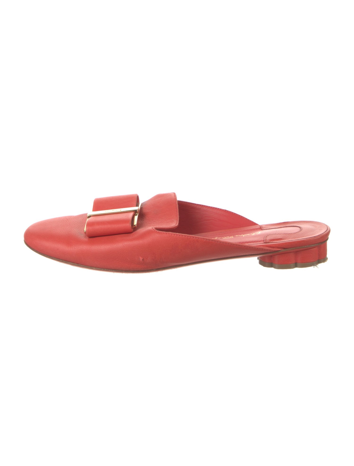 Salvatore Ferragamo Vara Bow Accent Leather Mules