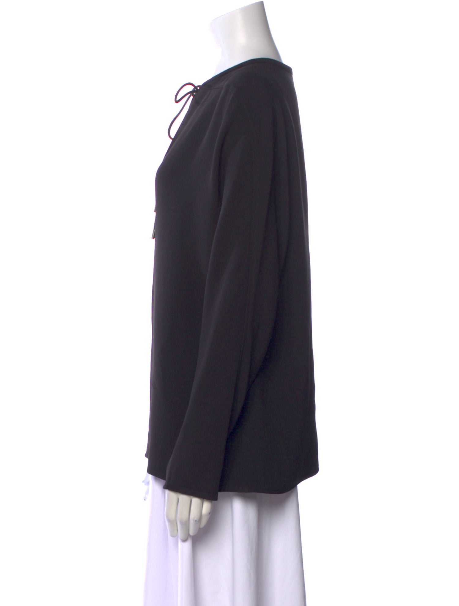 Salvatore Ferragamo Tie Neck Long Sleeve Blouse