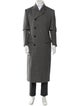 Salvatore Ferragamo Virgin Wool Plaid Print Trench Coat