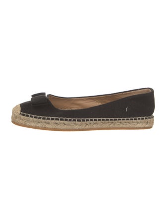 Salvatore Ferragamo Vara Bow Accent Canvas Espadrilles