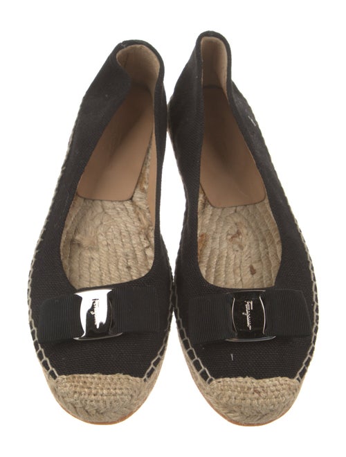 Salvatore Ferragamo Vara Bow Accent Canvas Espadrilles