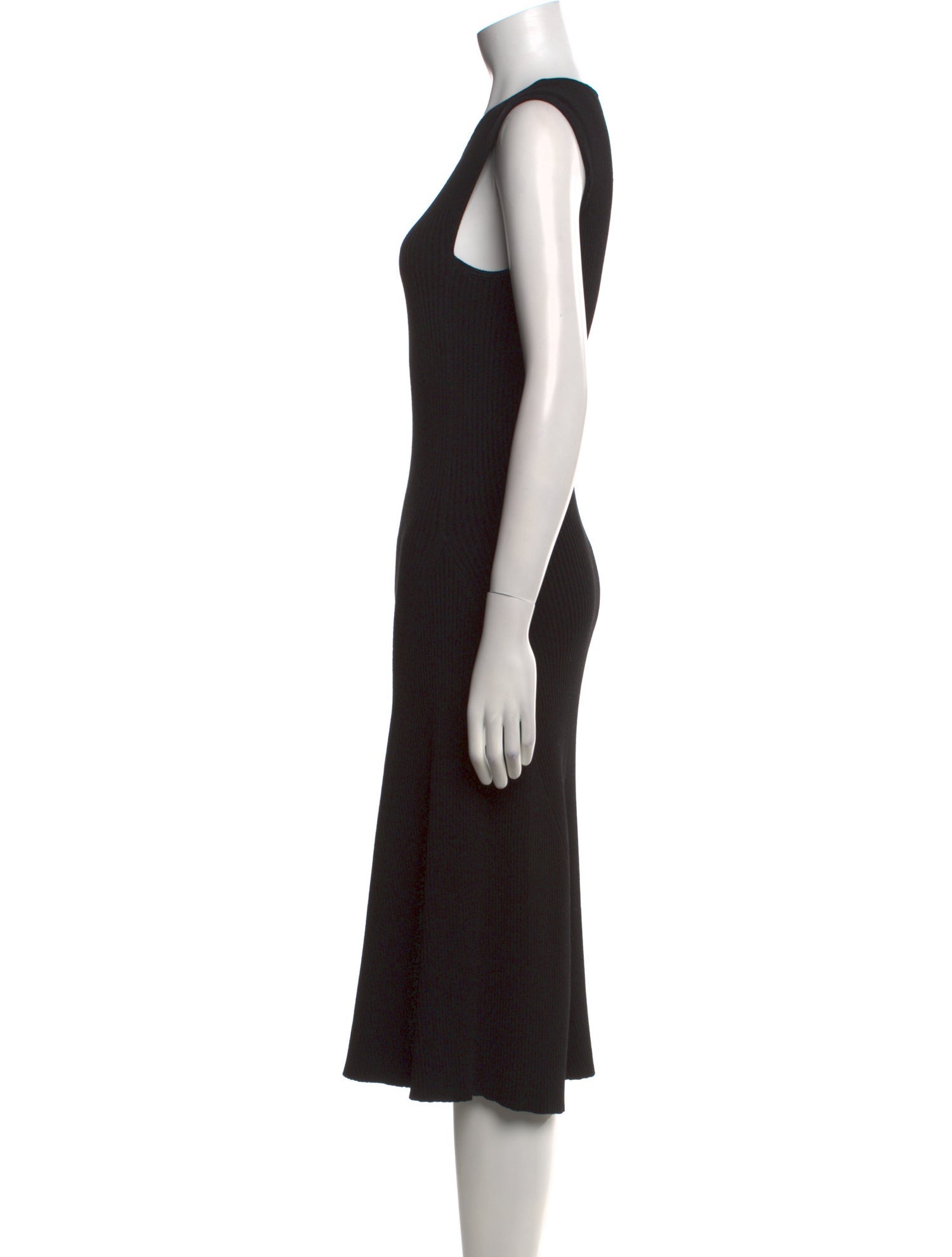 Salvatore Ferragamo Crew Neck Midi Length Dress