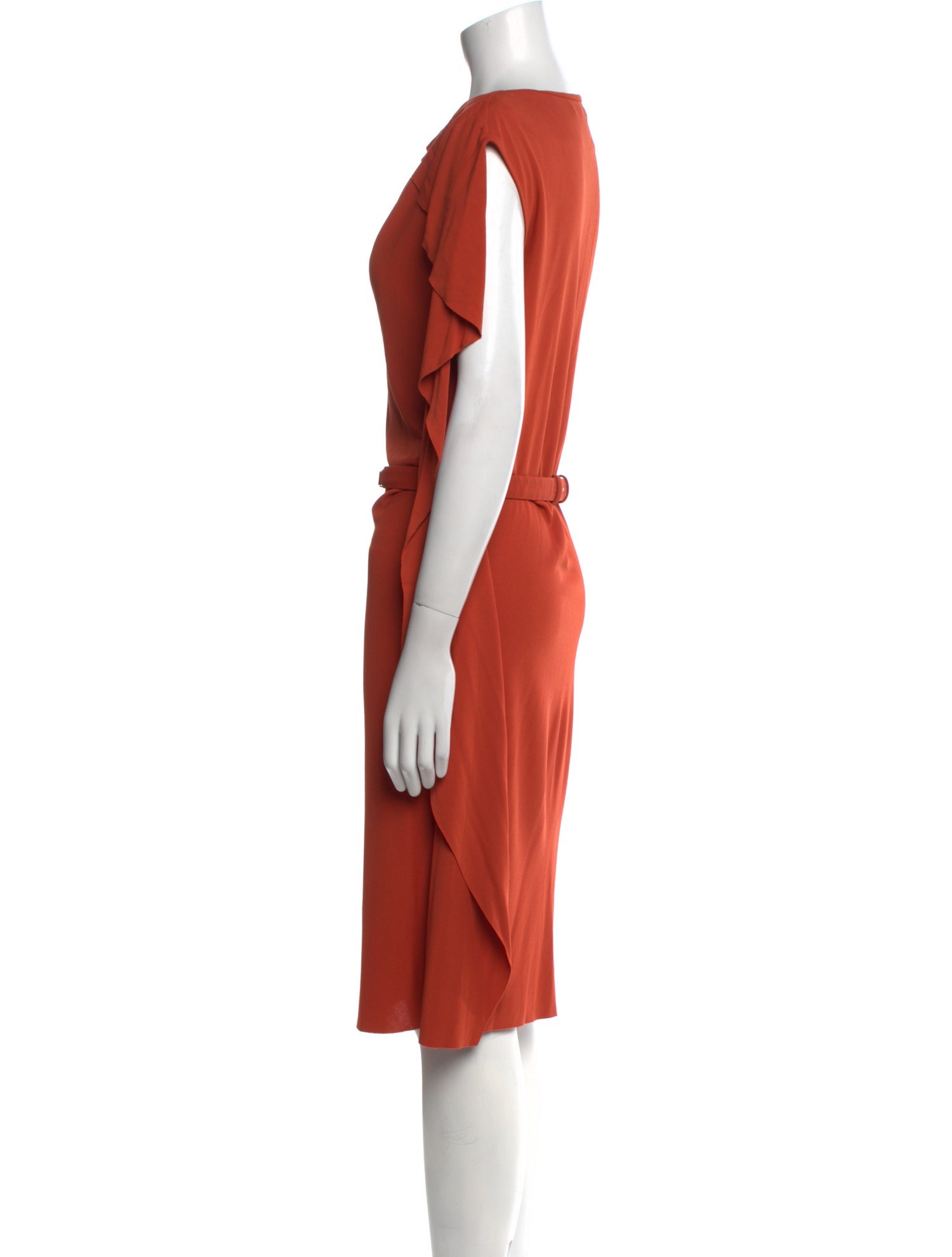 Salvatore Ferragamo Cowl Neck Knee-Length Dress