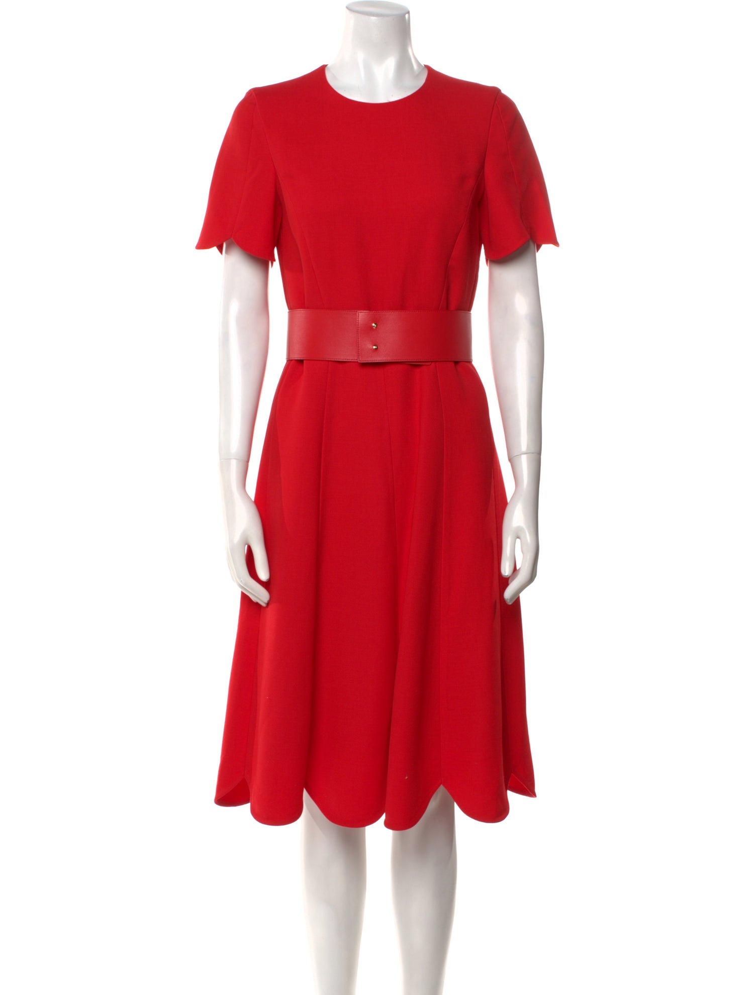 Salvatore Ferragamo Virgin Wool Midi Length Dress