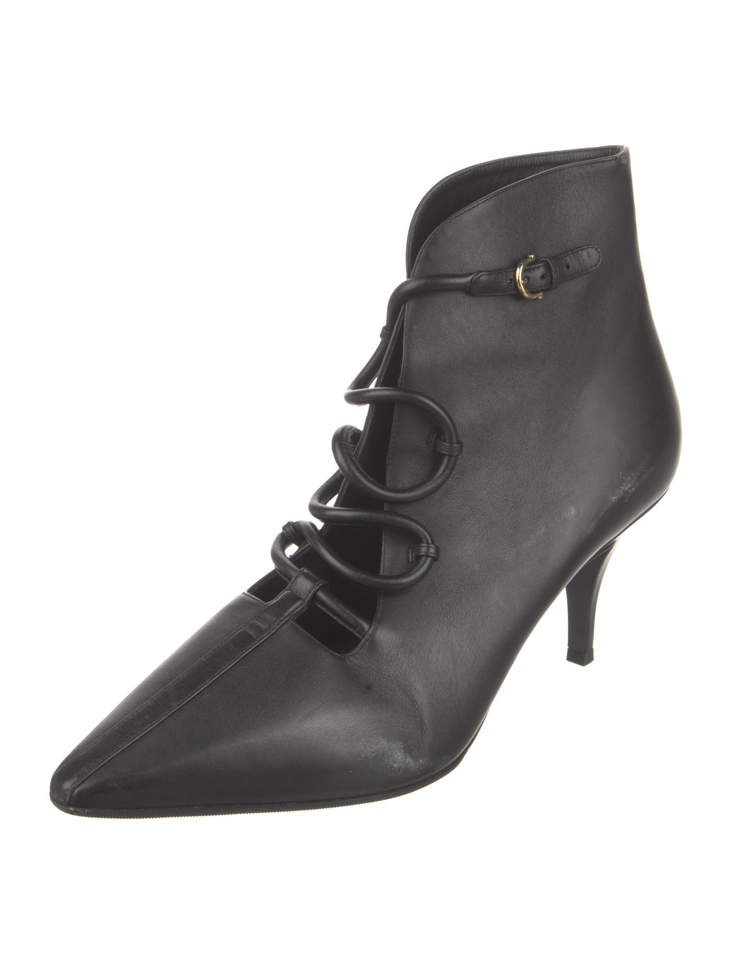 Salvatore Ferragamo Leather Lace-Up Boots