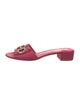 Salvatore Ferragamo Satin Crystal Embellishments Slides