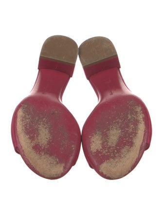 Salvatore Ferragamo Satin Crystal Embellishments Slides