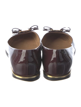 Salvatore Ferragamo Vara Bow Accent Patent Leather Flats