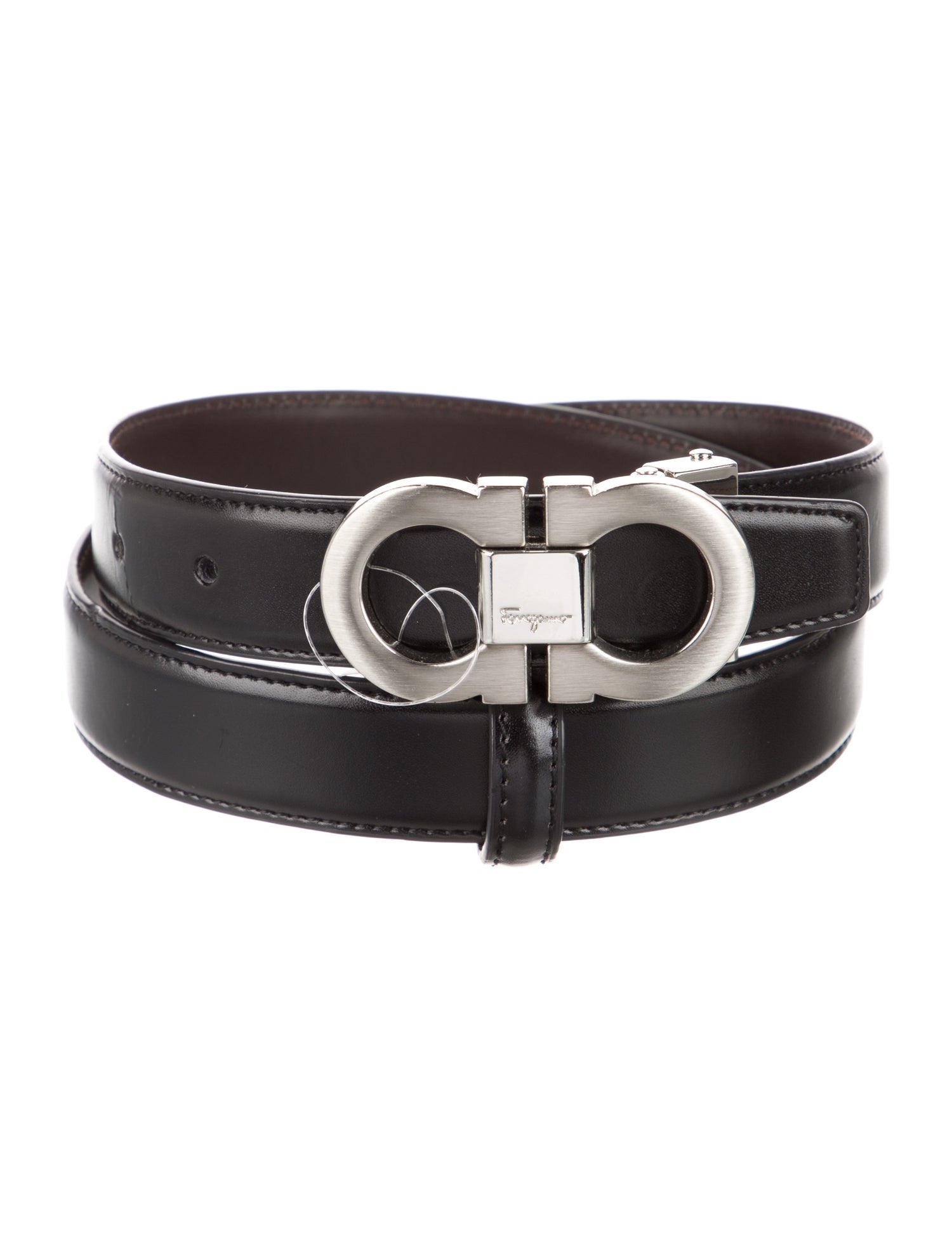 Salvatore Ferragamo Skinny Leather Belt Kit