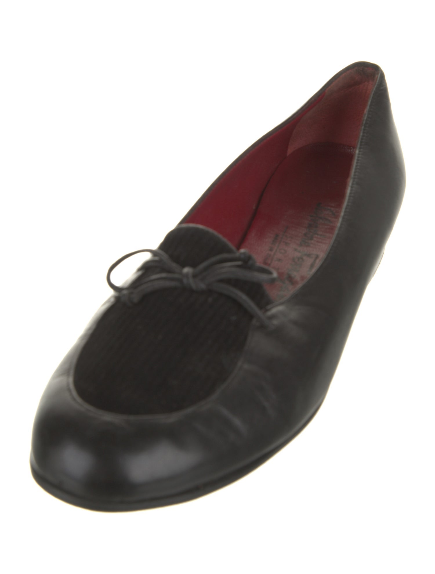 Salvatore Ferragamo Leather Bow Accents Loafers