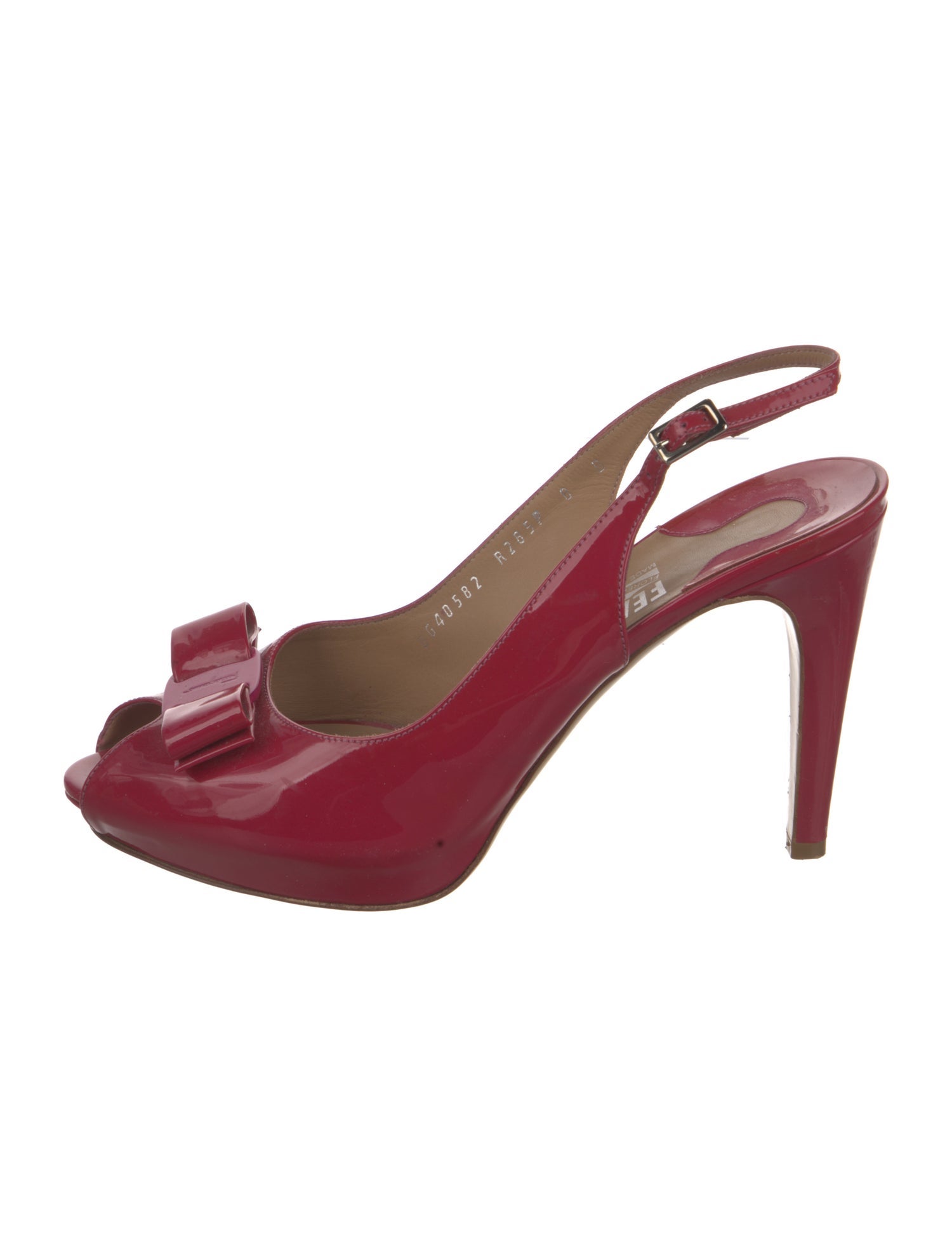 Salvatore Ferragamo Vara Bow Accent Patent Leather Slingback Pumps