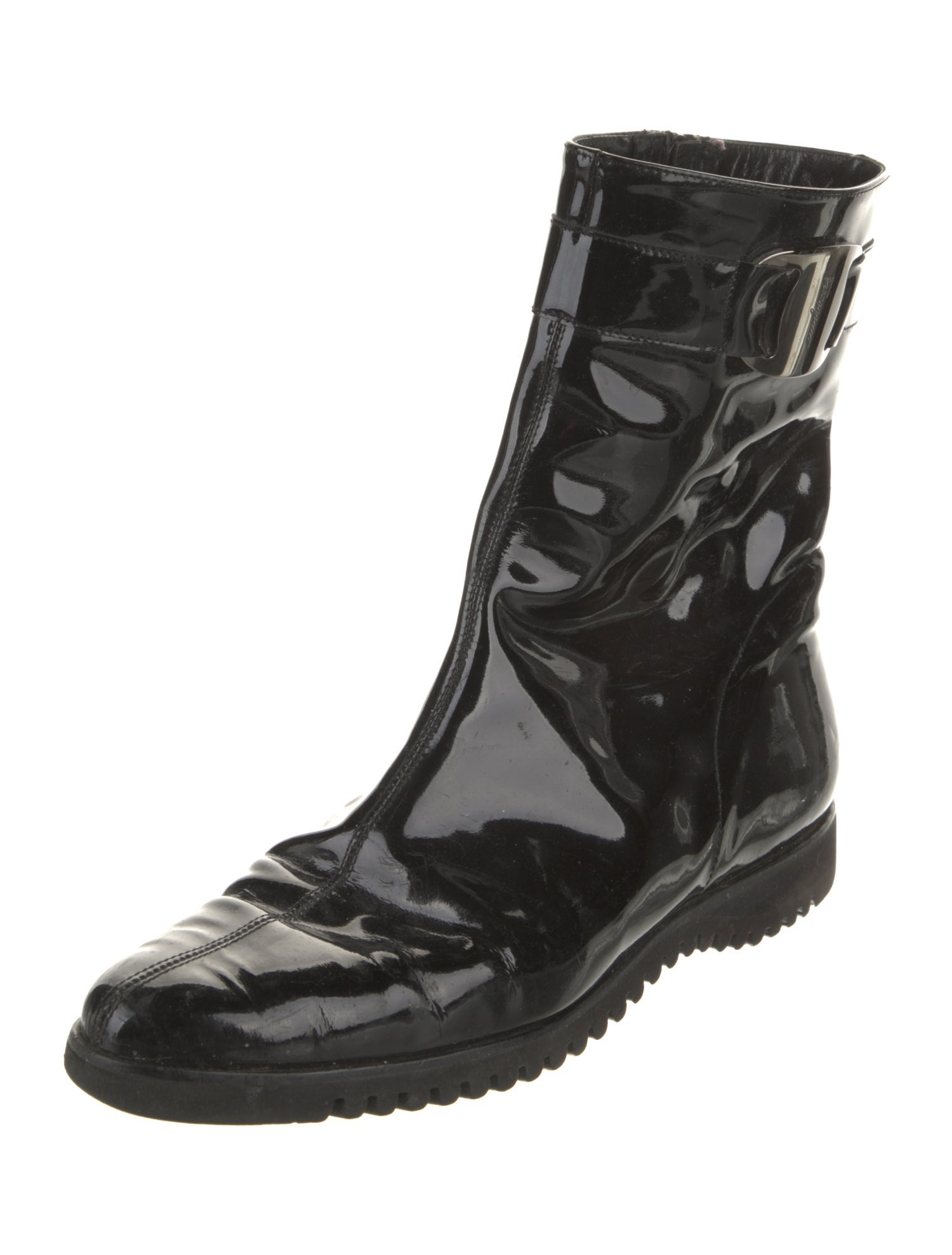 Salvatore Ferragamo Patent Leather Boots