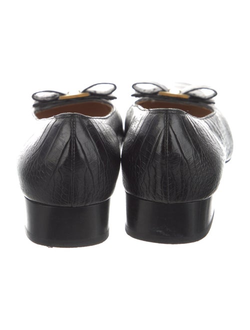 Salvatore Ferragamo Vara Bow Accent Leather Ballet Flats