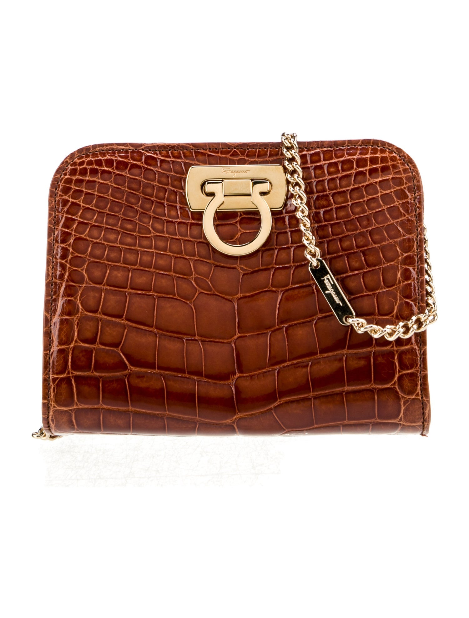Salvatore Ferragamo Crocodile Shoulder Bag
