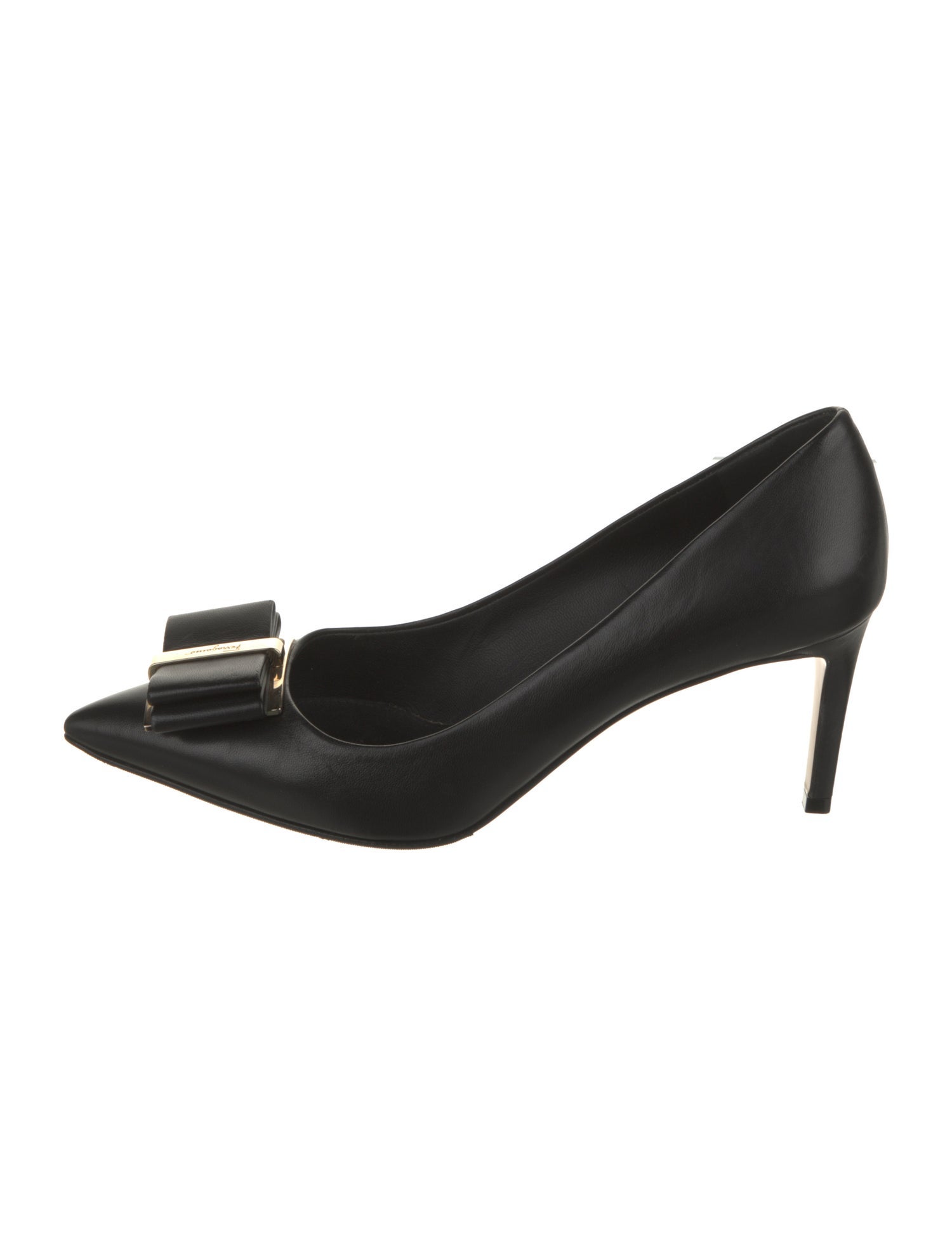 Salvatore Ferragamo Vara Bow Accent Leather Pumps