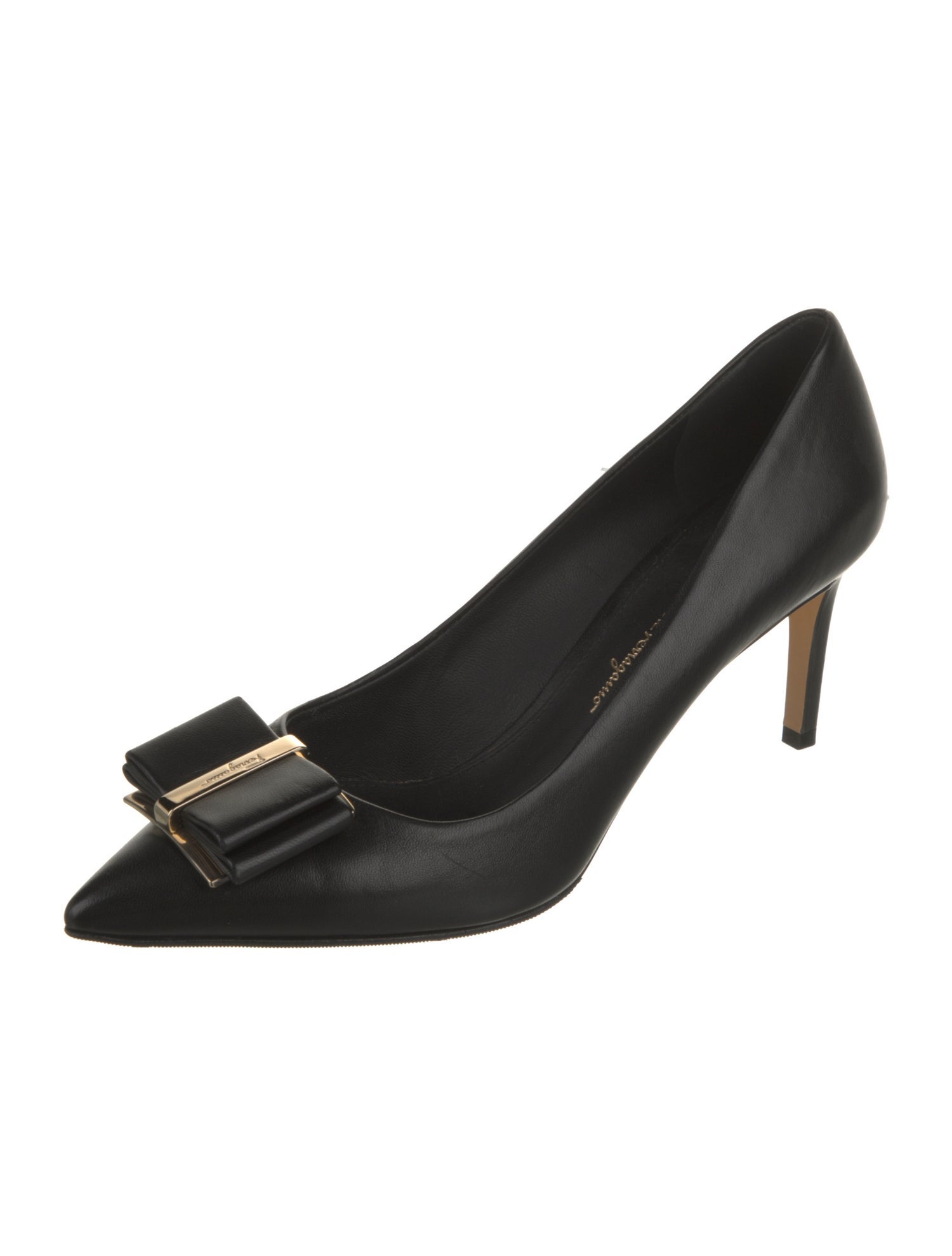 Salvatore Ferragamo Vara Bow Accent Leather Pumps