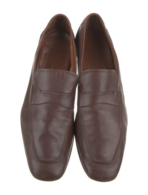 Salvatore Ferragamo Leather Monk Straps