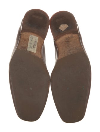 Salvatore Ferragamo Leather Monk Straps