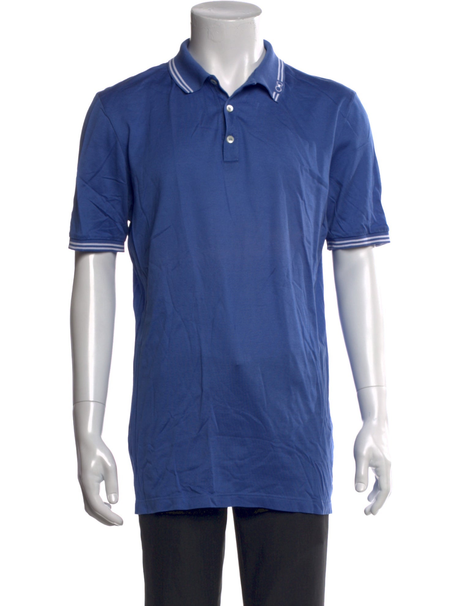 Salvatore Ferragamo Gancini Logo Collar Polo Shirt
