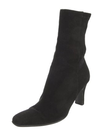 Salvatore Ferragamo Suede Sock Boots
