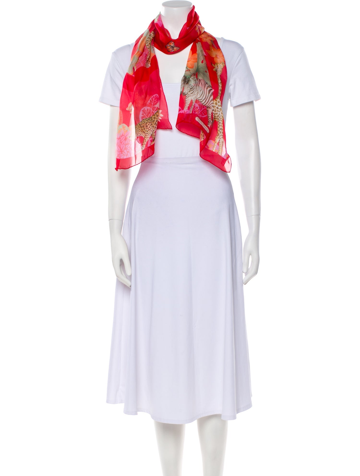 Salvatore Ferragamo Silk Floral Print Scarf