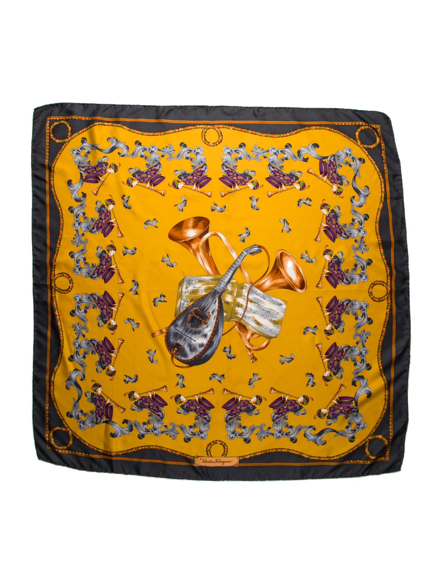 Salvatore Ferragamo Silk Printed Scarf