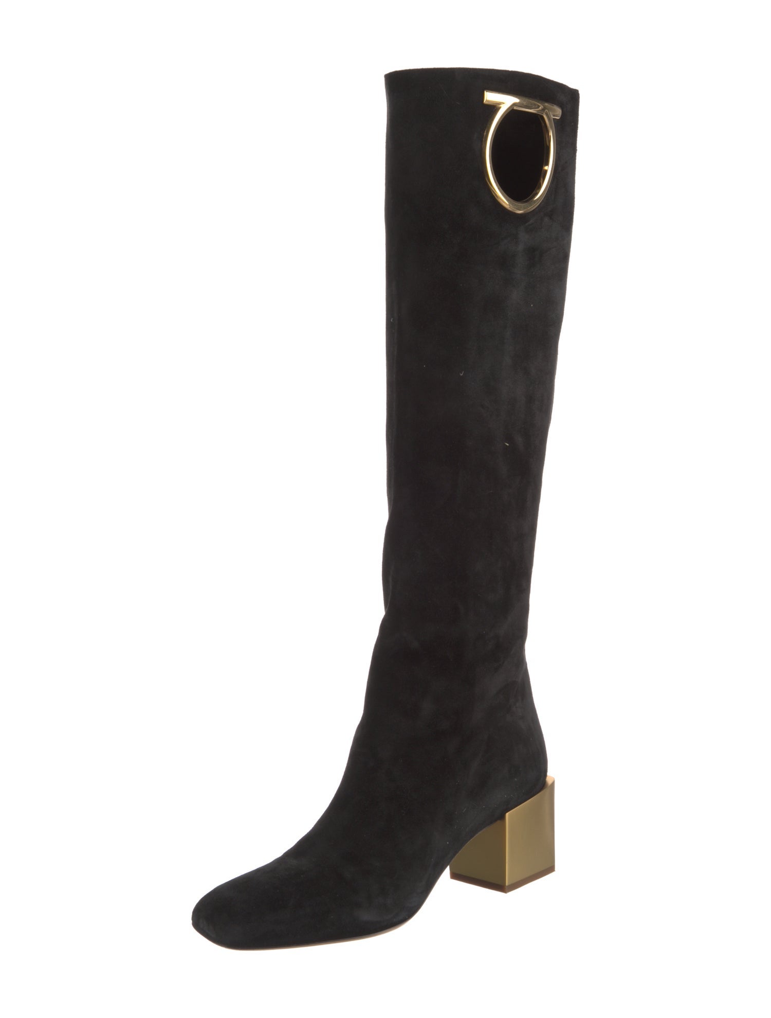 Salvatore Ferragamo Suede Riding Boots