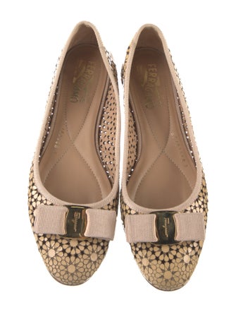 Salvatore Ferragamo Vara Bow Accent Patent Leather Flats