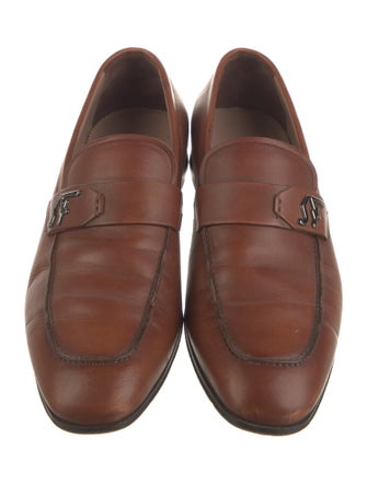 Salvatore Ferragamo Leather Monk Straps