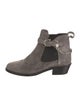 Salvatore Ferragamo Suede Chain-Link Accents Boots