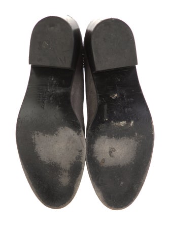 Salvatore Ferragamo Suede Chain-Link Accents Boots