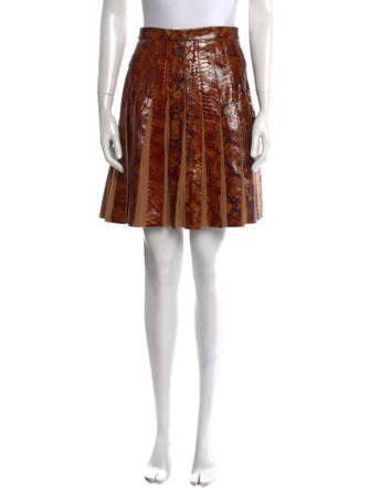 Salvatore Ferragamo Python Knee-Length Skirt