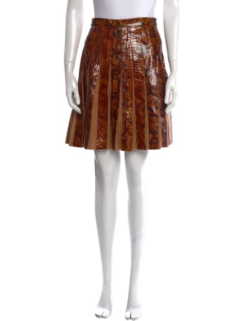Salvatore Ferragamo Python Knee-Length Skirt