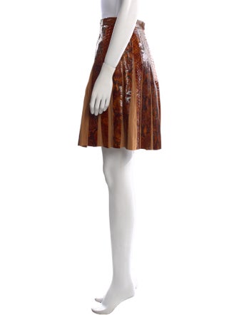 Salvatore Ferragamo Python Knee-Length Skirt