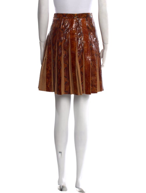 Salvatore Ferragamo Python Knee-Length Skirt