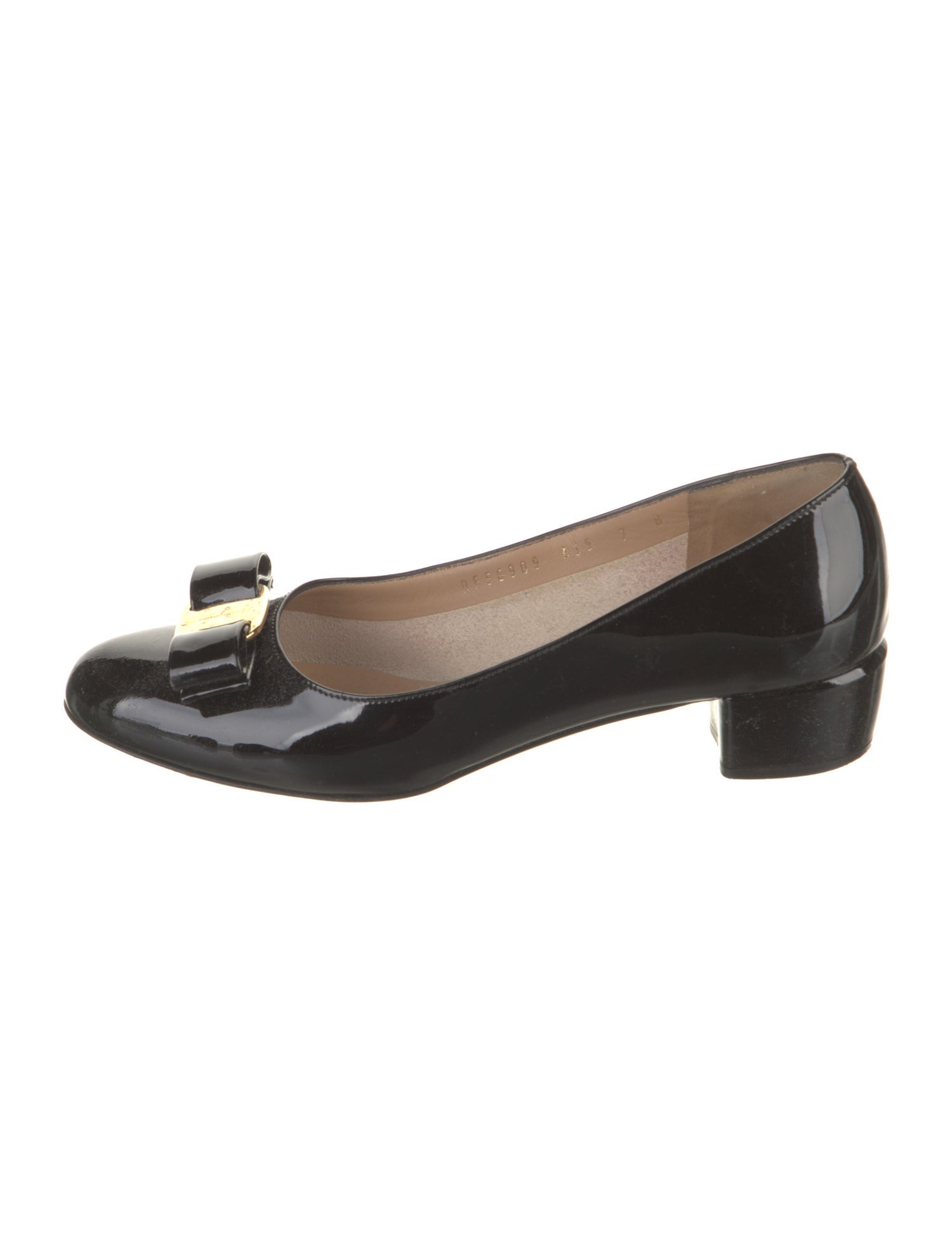 Salvatore Ferragamo Vara Bow Accent Patent Leather Pumps