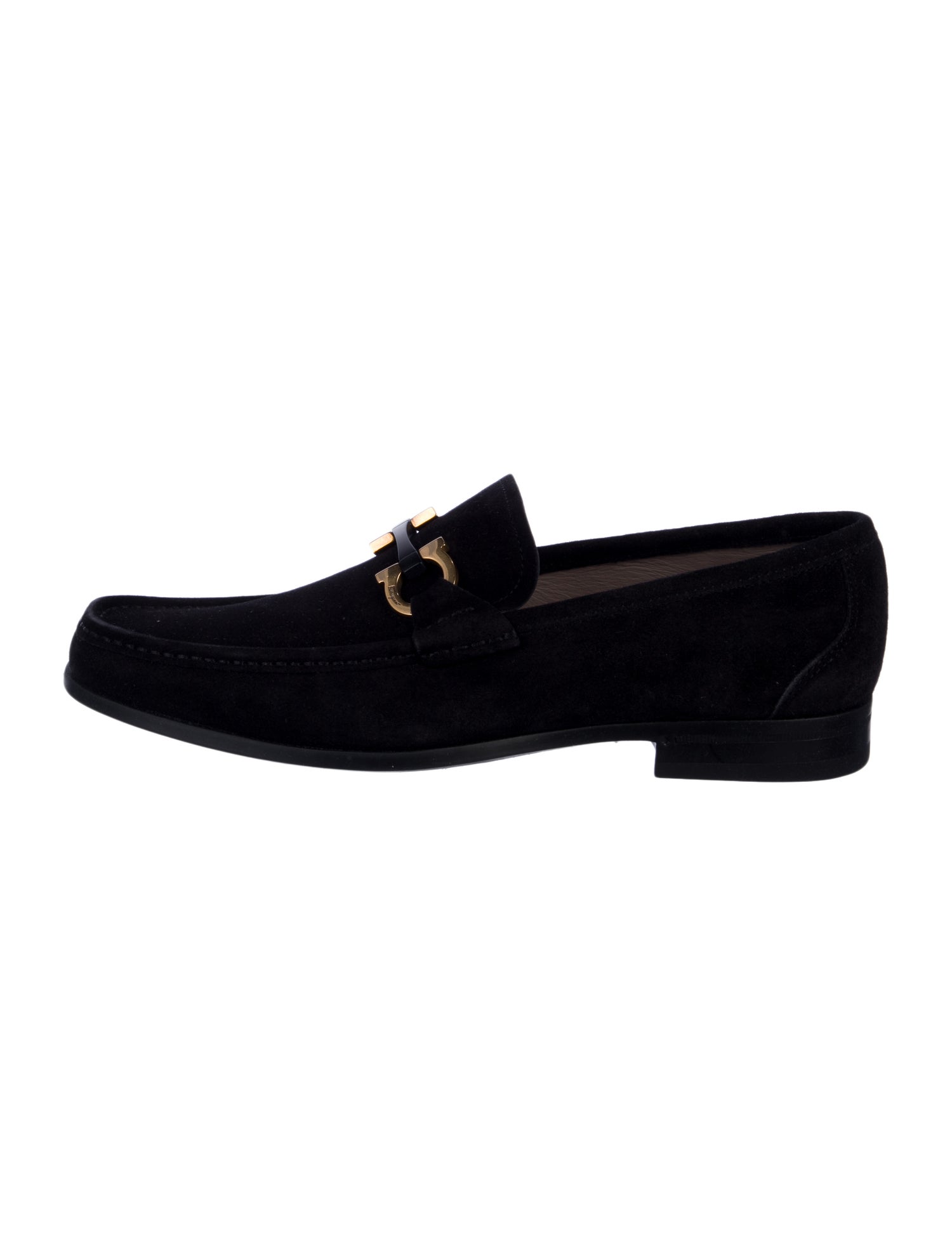Salvatore Ferragamo Gancini Logo Suede Loafers