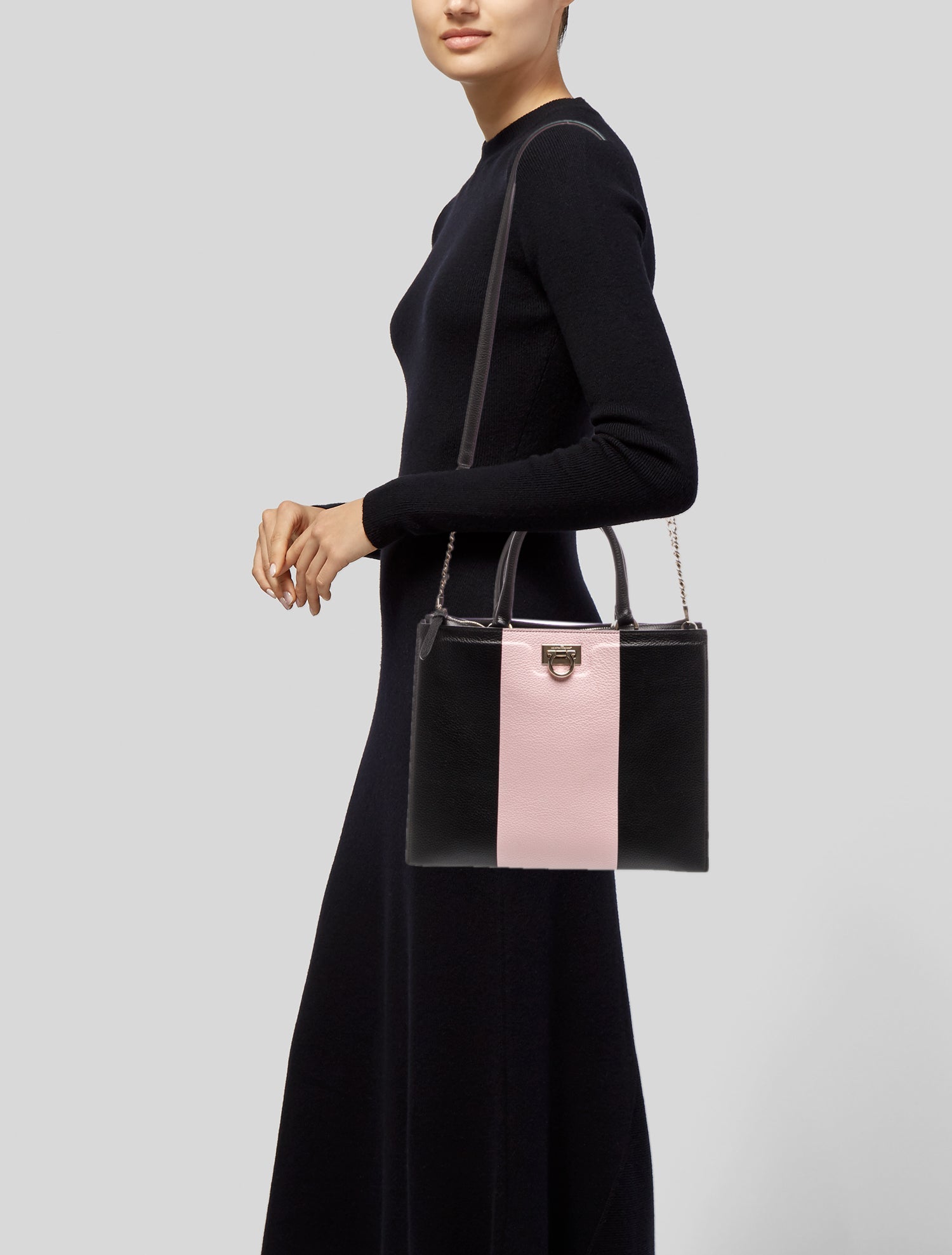 Salvatore Ferragamo Leather Top Handle Bag