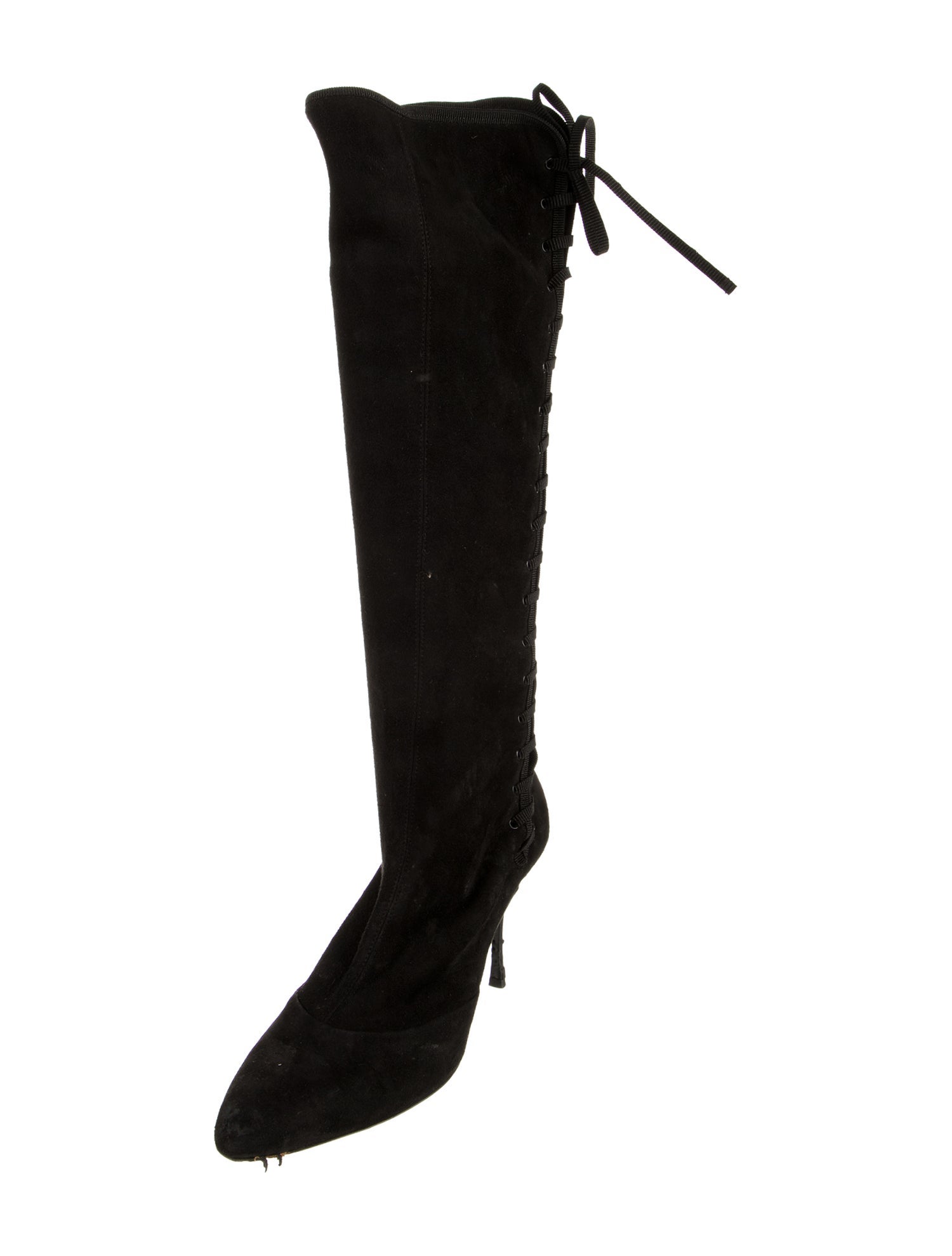 Salvatore Ferragamo Suede Lace-Up Boots